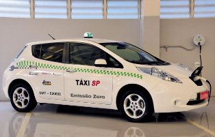 Sao paulo probará unidades del eléctrico nissan leaf para el servicio de taxi