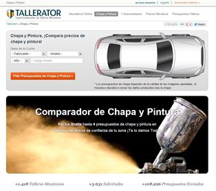 Tallerator.es ofrece presupuestos 'online' para chapa y pintura