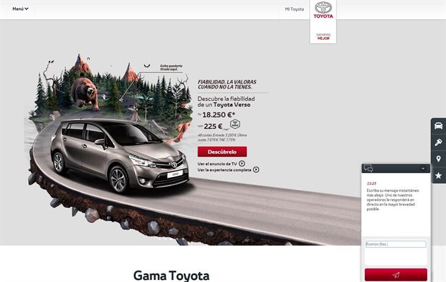 Toyota España refuerza su página web