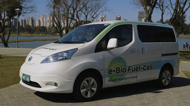 Nissan muestra un prototipo de vehículo comercial impulsado con pila de combustible de bioetanol