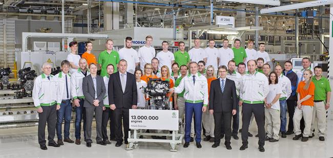 Skoda celebra 13 millones de motores con el lanzamiento del nuevo 1.0 TSI