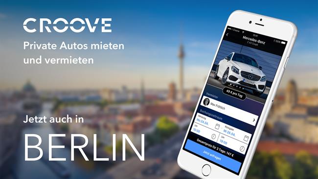 Mercedes-Benz lanza en Berlín su plataforma de 'car sharing' entre particulares, Croove