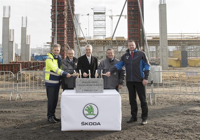 Skoda inicia la construcción de un taller de pintura en República Checa, con 214,5 millones de inversión