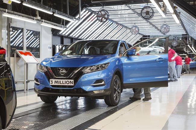 Nissan supera los 3 millones de Qashqai fabricados en Reino Unido en diez años