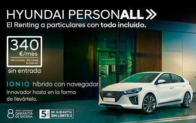 Hyundai lanza en España su propio servicio de renting por 340 euros al mes
