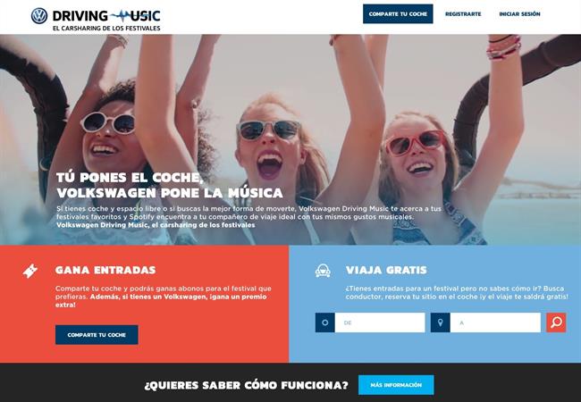 Volkswagen presenta un 'BlaBlaCar' para viajar a los festivales de música