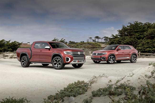 Volkswagen exhibe los prototipos Atlas Cross Sport y Atlas Tanoak Concept en California