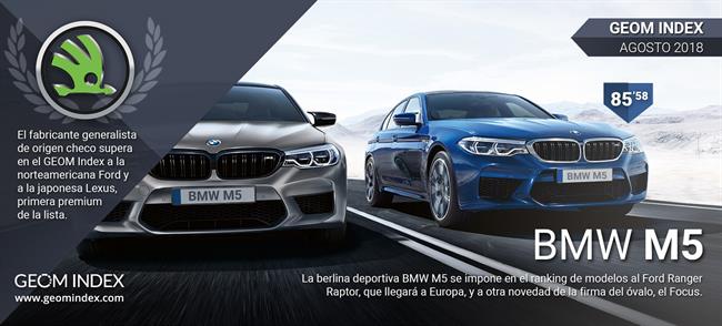 Skoda, Ford y Lexus, las marcas más valoradas en Internet en agosto, según Geom Index