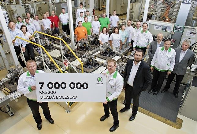 Skoda alcanza una producción de 7 millones de cajas de cambios MQ 200 en Mladá Boleslav