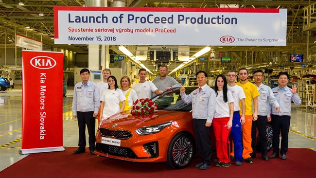 Kia comienza la producción en Eslovaquia del nuevo ProCeed, que llegará a Europa a principios de 2019