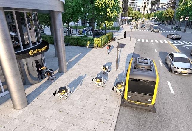 Continental crea un vehículo sin conductor y robots de reparto