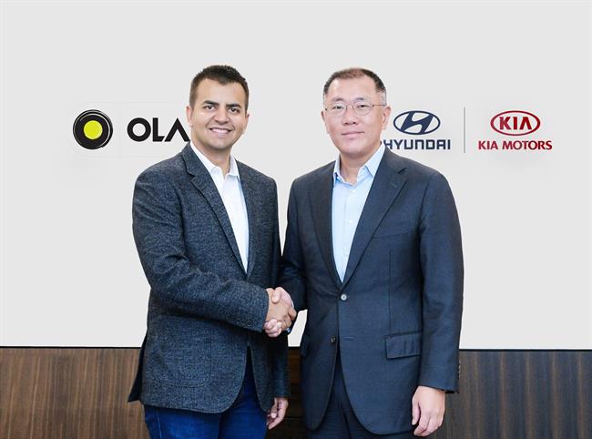 Hyundai y Kia invertirá 265 millones en la plataforma india de viajes Ola