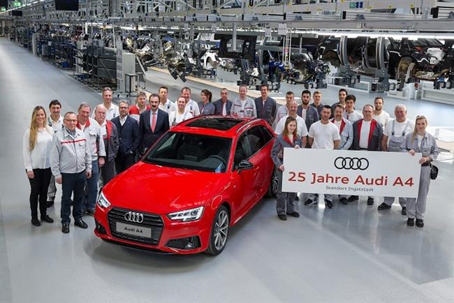 Audi produce más de 7,5 millones de unidades del A4 en los 25 años de historia del modelo