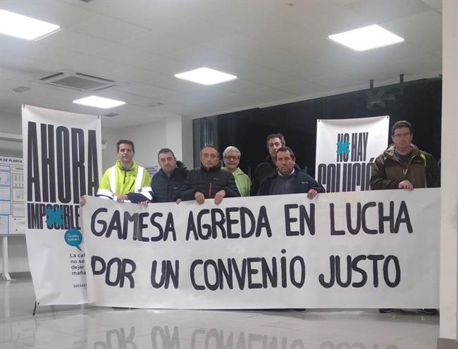 El comité de empresa de Siemens Gamesa en Ágreda (Soria) pone fin a 74 horas de encierro