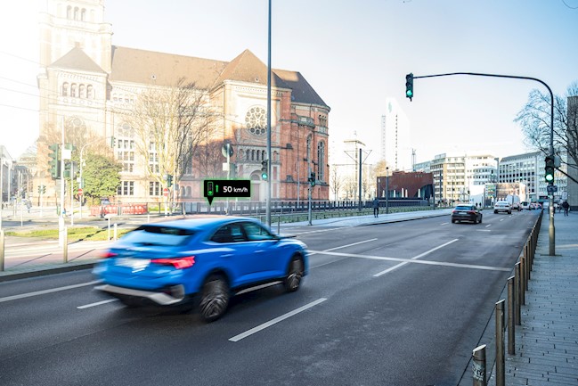 Audi implanta en Düseldorf (Alemania) su sistema de información de señales de tráfico