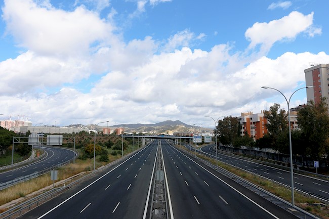 El tráfico se redujo un 90% este domingo, la mayor caída desde que entró en vigor el estado de alarma