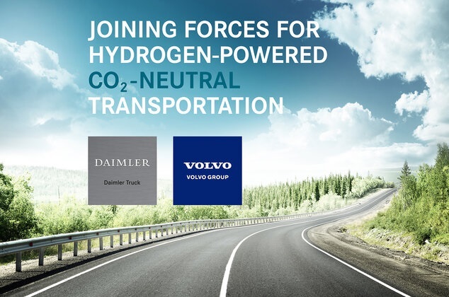 Volvo Group y Daimler Truck acuerdan desarrollar y producir vehículos industriales de hidrógeno