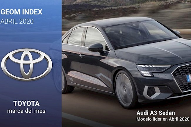 Toyota y el Audi A3 Sedan, la marca y el modelo más valorados por los internautas españoles en abril