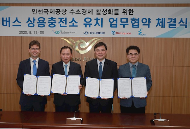 Hyundai instalará una estación de repostaje de hidrógeno en el aeropuerto de Incheon (Corea del Sur)
