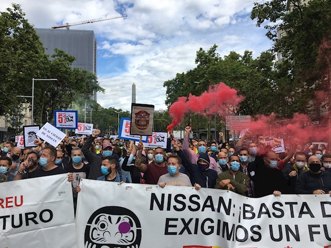 Unos 200 trabajadores de Nissan en Barcelona llegan hoy a Cantabria