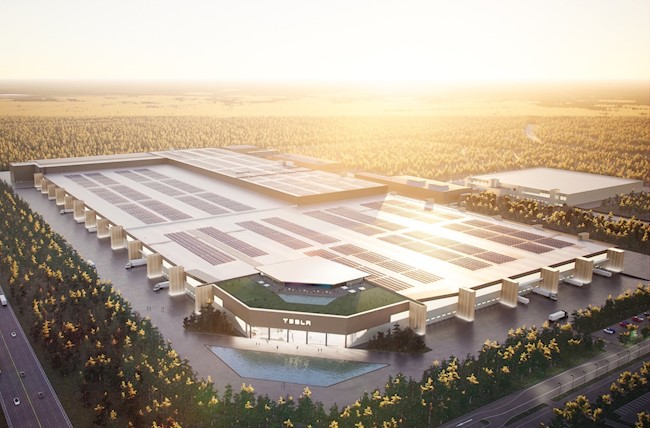 Tesla muestra el aspecto que tendrá su nueva factoría de Berlín, con paneles solares en el techo