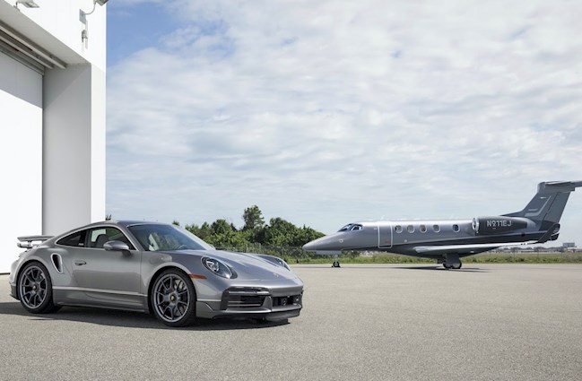 Porsche y Embraer lanzan un 991 Turbo S y un jet privado con el mismo concepto de personalización