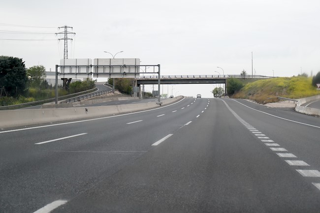 La caída de la circulación en carretera por las restricciones marca 2020 en materia de tráfico