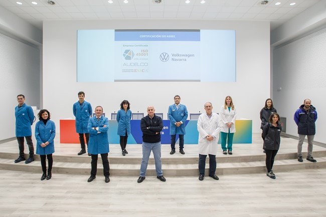 Volkswagen Navarra obtiene la certificación ISO 45001 en Seguridad y Salud en el Trabajo