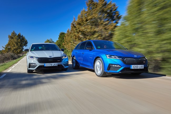 Skoda ofrece el Octavia RS por primera vez con mecánicas de gasolina, diésel e híbrida enchufable