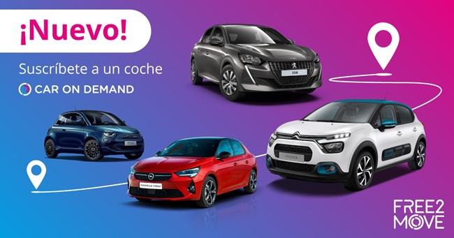 Free2Move lanza en España 'Car On Demand', su servicio de alquiler de coches flexible y todo incluido