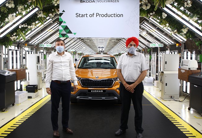 Skoda inicia la producción en serie del Kushaq, desarrollado específicamente para el mercado indio