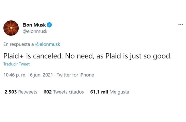 Tesla cae más de un 2% en Bolsa tras anunciar que cancela la versión Plaid + de su Model S