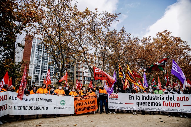 CC.OO. insta al Gobierno a poner en marcha mecanismos para atender los descensos de producción