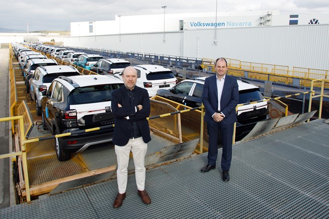 Volkswagen Navarra supera por segundo año consecutivo el 50% de sus coches distribuidos por tren