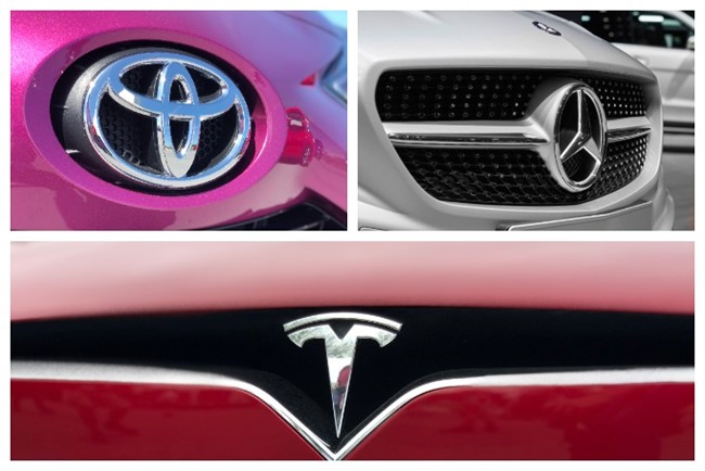 Toyota, Mercedes-Benz y Tesla, las marcas automovilísticas más valiosas, según Brand Finance