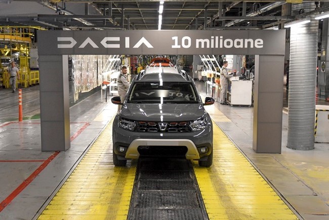 Dacia fabrica su unidad 10 millones en su planta de Rumanía