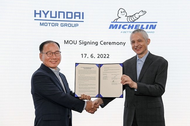 El grupo Hyundai y Michelin desarrollarán neumáticos durante tres años para vehículos eléctricos