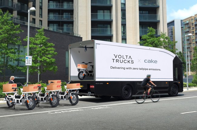 Volta Trucks acuerda una colaboración con la compañía de motocicletas eléctrica Cake