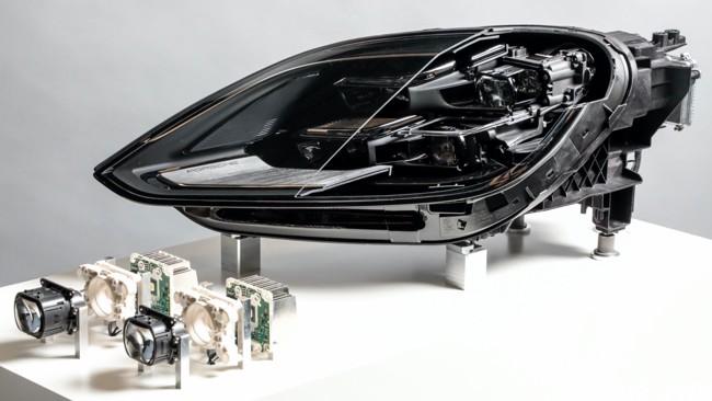 Porsche desarrolla una nueva generación de luces matriciales que ofrecen un alcance de hasta 600 metros