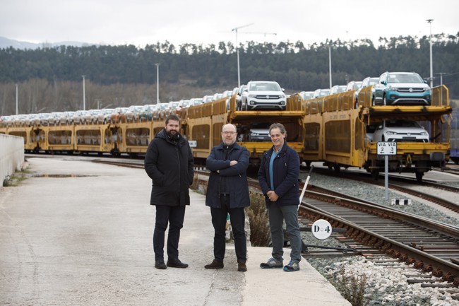 Volkswagen Navarra supera por tercer año consecutivo el 50% de sus vehículos distribuidos por tren
