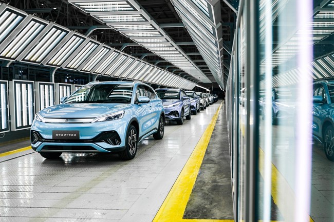 BYD alcanza el medio millón de unidades producidas del Atto 3 en 19 meses desde su lanzamiento