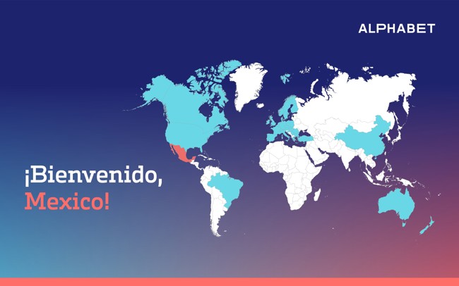 Alphabet operará en México, Australia y Nueva Zelanda y alcanza los 36 mercados