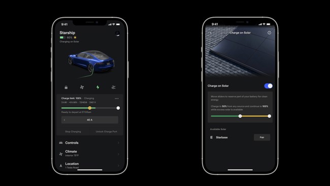 Tesla lanza en España una nueva funcionalidad de carga solar disponible en su aplicación
