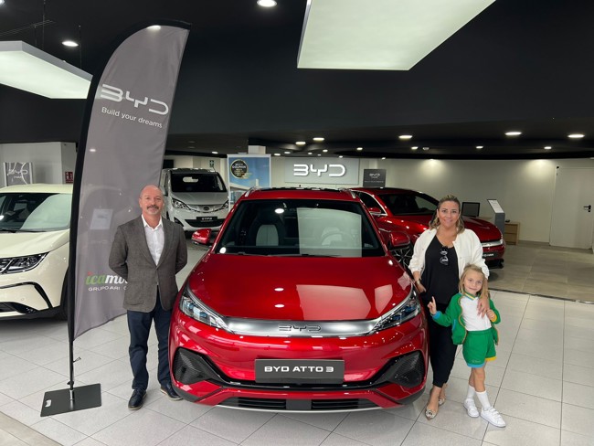 BYD alcanza las primeras 1.000 unidades 100% eléctricas vendidas en España