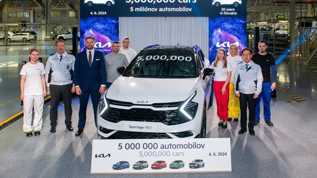 La fábrica europea de Kia alcanza el récord de producción de cinco millones de coches