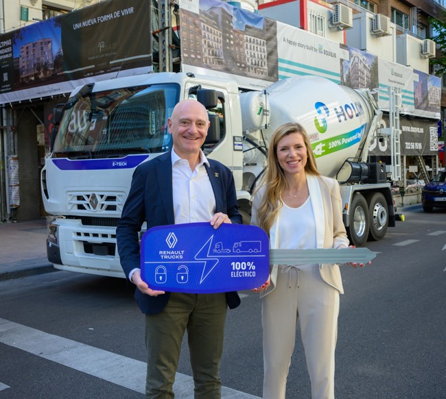 Holcim amplía su flota de camiones hormigoneros eléctricos de la mano de Renault