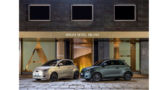 Fiat presenta una edición de su 500e 100% eléctrico en colaboración con la marca Giorgio Armani