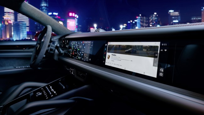 Porsche integra YouTube en la pantalla de sus modelos 911, Cayenne, Panamera y Taycan