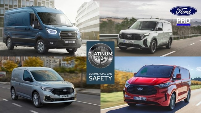 La Ford Transit obtiene el premio de seguridad 'Platino' de la autoridad Euro NCAP