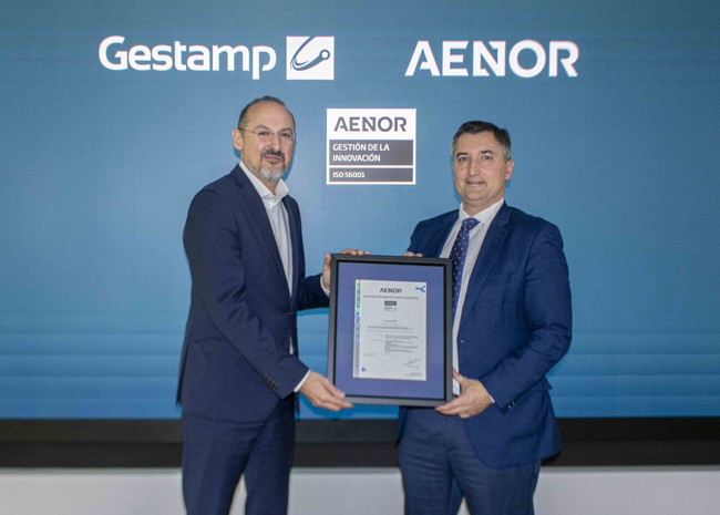 Gestamp recibe la primera certificación de Aenor por su sistema de gestión de la innovación
